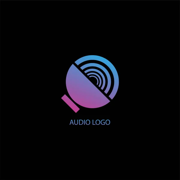 Динамік Концепція звукового логотипу, Дизайн звукового сигналу Вектор, Барвистий шаблон логотипу — стоковий вектор