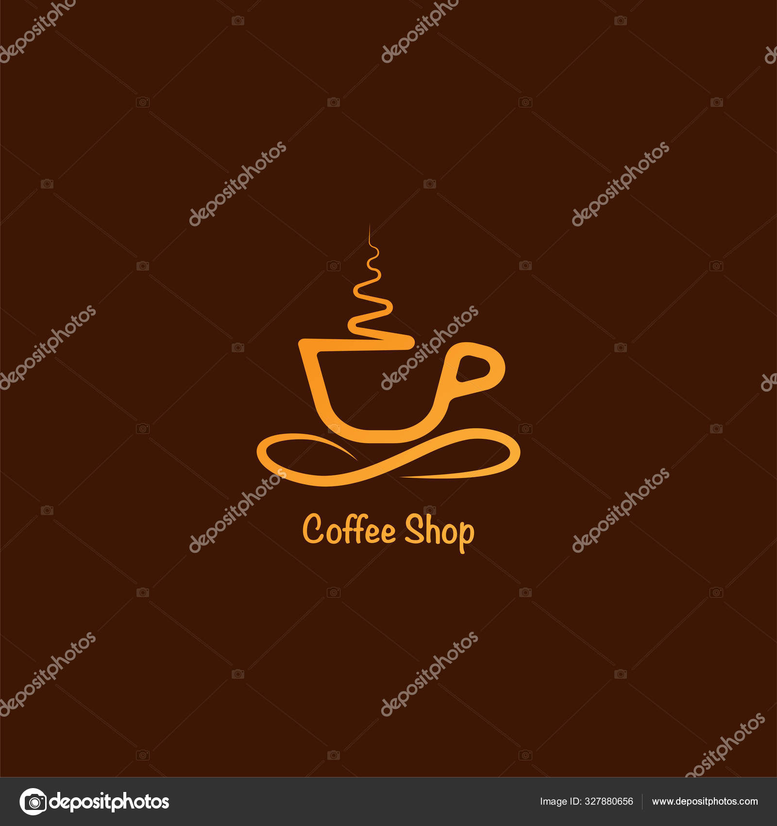 Delta cafe logo design concept template Royalty Free Vector