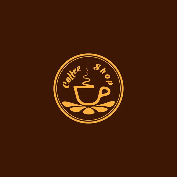 Дизайн Логотипа Кофейни Шаблон Минимальная Концепция Логотипа Простая Иллюстрация Логотипа — стоковый вектор
