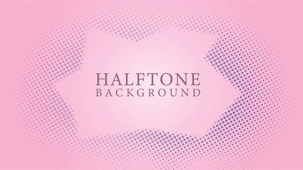 Halftone Frame Background Design Template, Pop Art, Colorful Abstract Dots Pattern Illustration, Vintage Texture Element, Pinky Violet Pink Gradation, Romantic Colors, Valentine Day, Rounded Shape, Polka-dotted, polkadot, Vector EPS 10 — 스톡 벡터