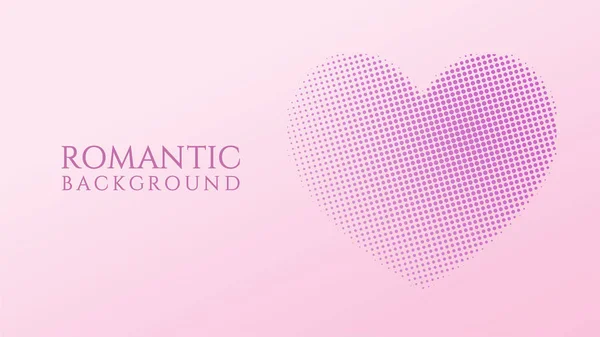 Halftone Background Design Template with Heart Shape Element, Pop Art, Colorful Abstract Dots Pattern Illustration, Vintage Texture, Pinky Pink Violet Gradation, Romantic Colors, Valentine Day, Polka-dotted, polkadot, Vector Eps 10 — стоковий вектор