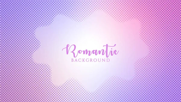 Halftone Frame Background Design Template, Pop Art, Colorful Abstract Dots Pattern Illustration, Vintage Texture Element, Rounded Shape, Pinky Pink Violet Gradation, Romantic Colors, Valentine Day, Polka-dotted, polkadot, Vector Eps 10 — стоковий вектор