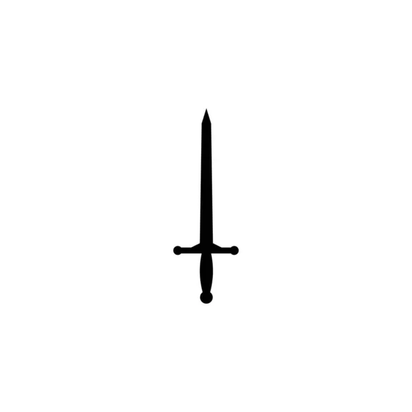 Cutlass isolado em fundo branco. espada militar silhueta de design arma antiga. Ilustração do vetor do logotipo, ícone simples. Punhais e facas desenhados à mão. Projeto de arquivo EPS 10 — Vetor de Stock