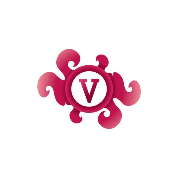 Letra Broche Decorativo Alfabeto Logo Aislado Sobre Fondo Blanco Elegante — Vector de stock