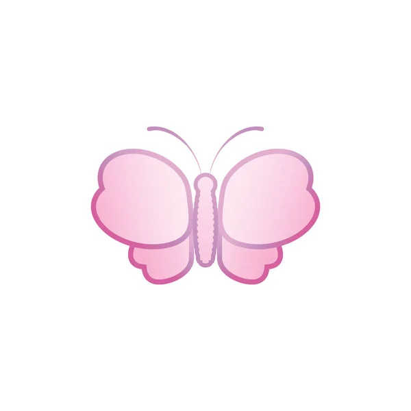 Magnifique Modèle Logo Papillon Rose Illustré Haut Animal Logo Concept — Image vectorielle