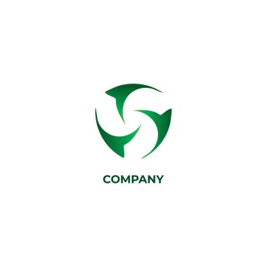 Soyut yaprak döngüsü çizimi. Beyaz arka planda izole edilmiş geri dönüşüm logosu kavramı. Logo Tasarım Şablonu. Dünyayı kurtar, gezegenimizi kurtar.