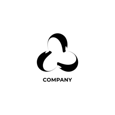 Soyut balık girdabı çizimi. Logo Tasarım Şablonu. Döngü logosu kavramı beyaz arkaplanda izole edildi