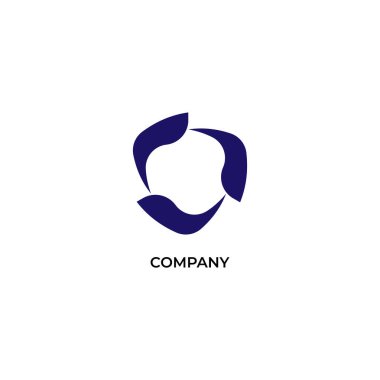 Soyut girdap çizimi. Beyaz arkaplanda izole edilmiş döngü logo tasarım şablonu