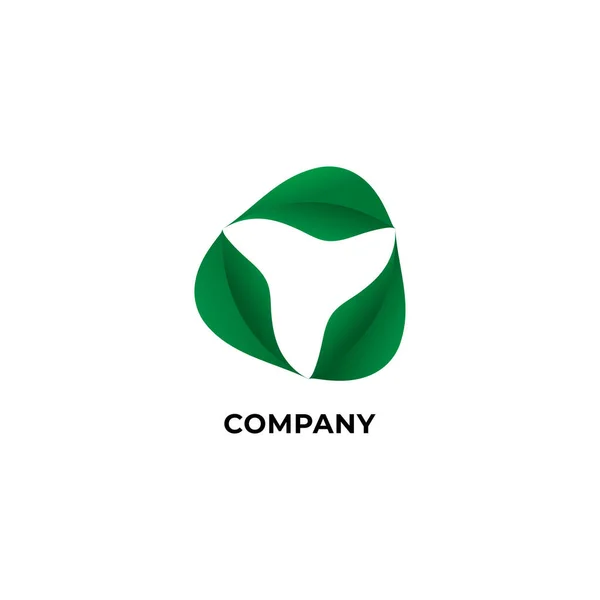 Ilustración Abstracta Del Vórtice Foliar Reciclar Plantilla Diseño Logotipo Concepto — Vector de stock