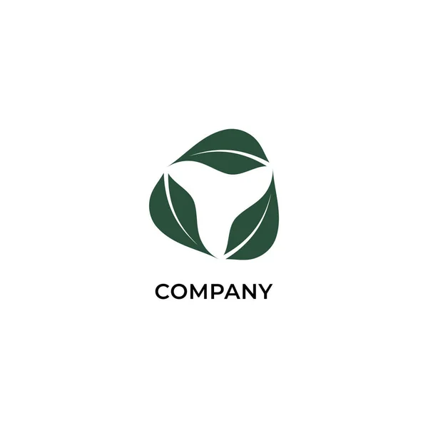 Ilustración Abstracta Del Ciclo Foliar Reciclar Plantilla Diseño Logotipo Concepto — Vector de stock