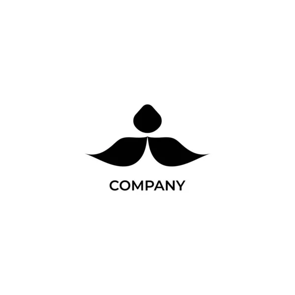 Abstract Mustache Nose Illustration Facial Expressions Logo Concept Isolated White — Stock Vector