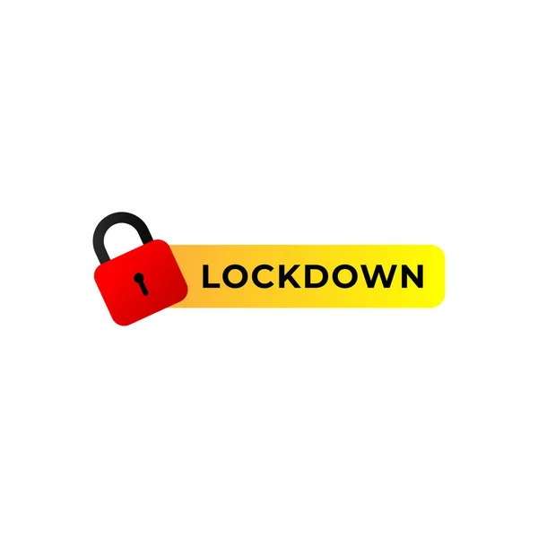 Lockdown Sign Illustration Isolated White Background Protection Design Element Lock — Stock Vector