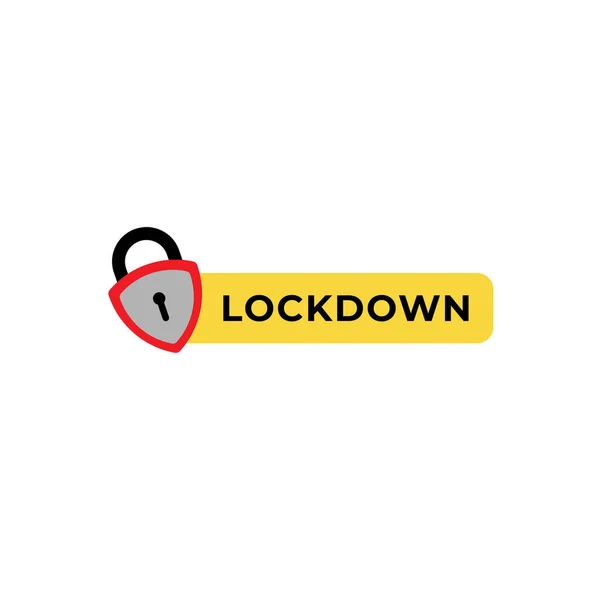 Lockdown Sign Illustration Isolated White Background Protection Design Element Lock — Stock Vector