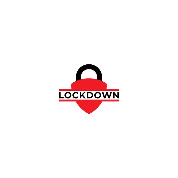 Lockdown Sign Illustration Isolated White Background Protection Design Element Lock — Stock Vector