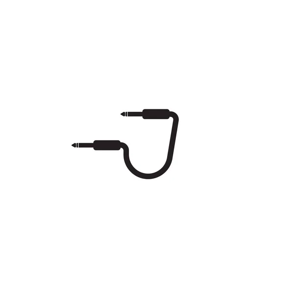 Cavo Jack Logo Concetto Lettera Alfabeto Vettoriale Illustrazione Modello Progettazione — Vettoriale Stock