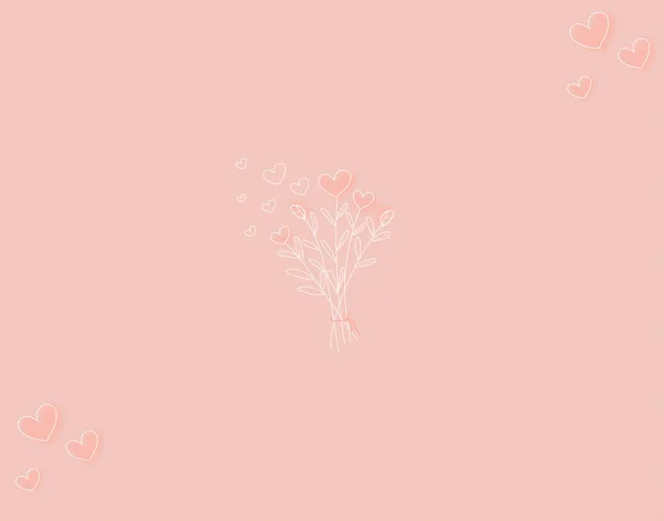 Carte Florale Créative Pour Saint Valentin — Image vectorielle