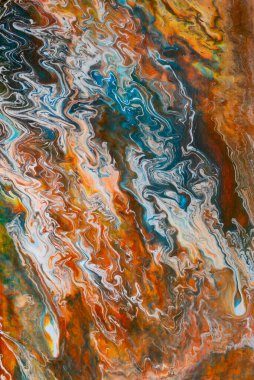 Sıvı Sanat. Soyut renkli arka plan, duvar kağıdı. Boyalar karıştırılıyor.