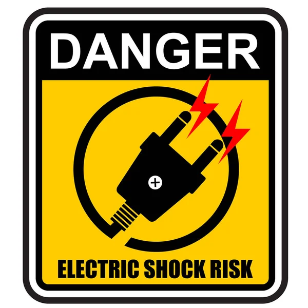 Danger Risque Choc Électrique — Image vectorielle