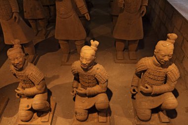 parts of the famous terracotta army clipart