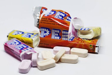 Umea, Norrland Sweden - March 3, 2020: candy blocks for toys