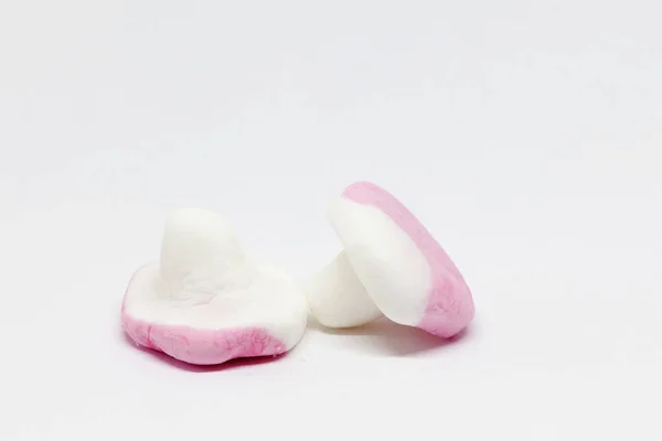 Deux Champignons Bonbons Rose Blanc — Photo