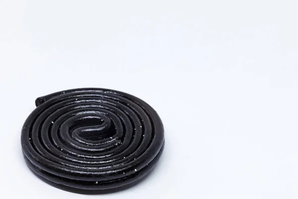 Rolled Licorice Strap White Background — Stock Photo, Image