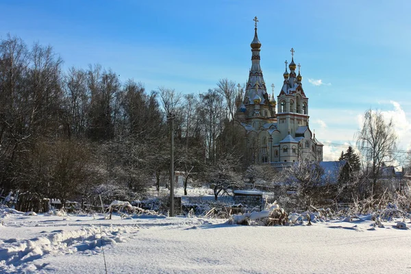 Dolgoprudny Regione Mosca Russia Chiesa Icona Della Madonna Kazan Inverno — Foto Stock