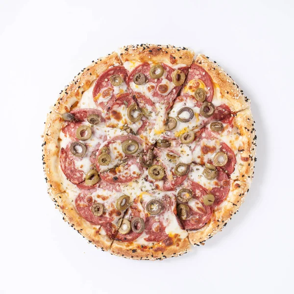 Pizza Delicious Tasty Top View — Stock Photo, Image