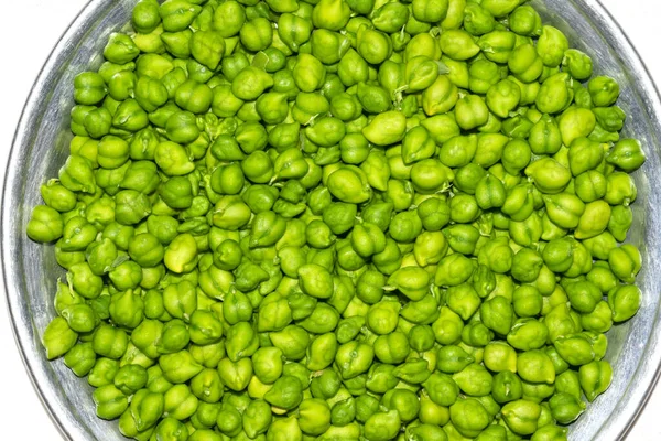 Fresh Gtreen Chick Peas Polythine Bag Close Cicer Arietinum Green — Stock Photo, Image