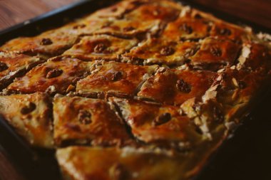 Türk tatlı Baklava kavramı arka plan ile