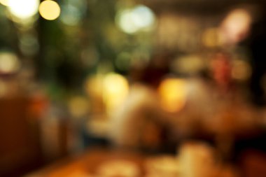 Kafe ve Restoran arka plan bulanık.