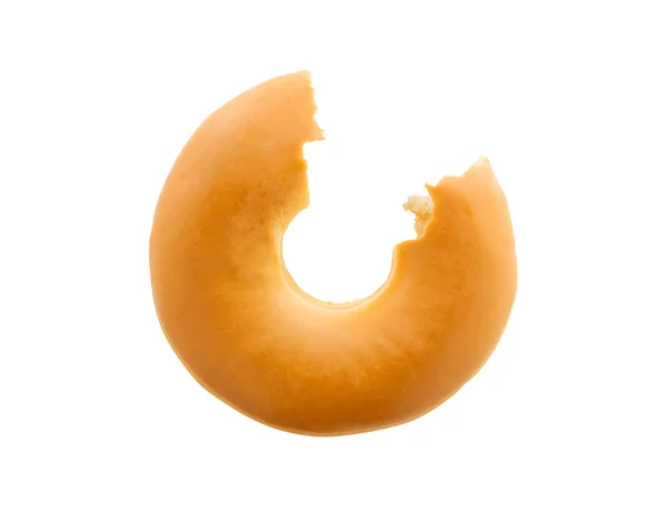 Bitten doughnut isolated on white background — Stock Photo, Image