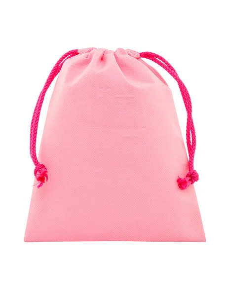 Bolsa de tela rosa aislada sobre fondo blanco —  Fotos de Stock