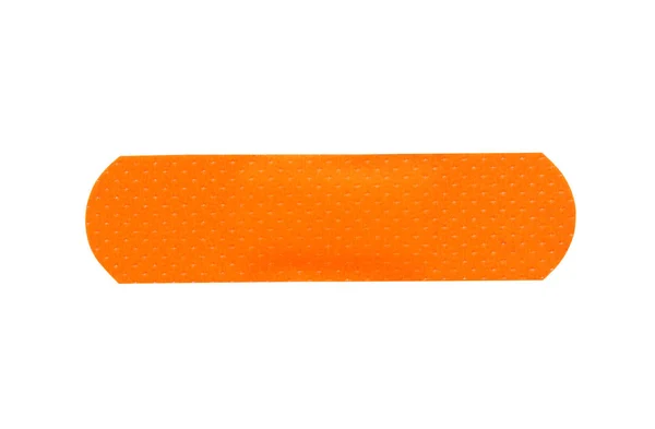 Emplastros adesivos laranja isolados no fundo branco — Fotografia de Stock
