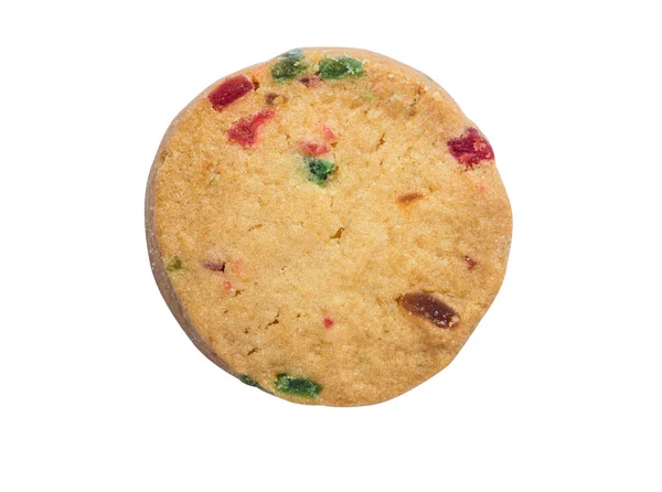 Vegyes aszalt gyümölcsök cookie-k elszigetelt fehér background — Stock Fotó