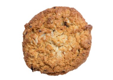 yulaf üzümlü kurabiye izole beyaz arka plan