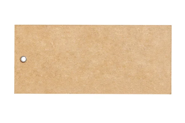 흰색 배경에 고립 된 빈 갈색 종이 가격 — 스톡 사진