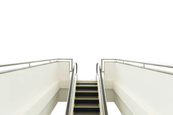 Escalator isolated on white background — Stock Photo, Image