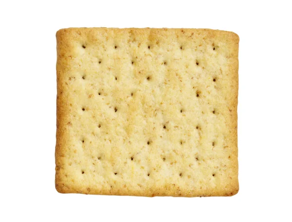 Cracker wholewheat izolowana na białym tle — Zdjęcie stockowe
