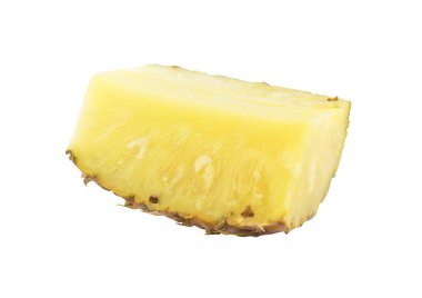 Ananasın yarısı beyaz arkaplanda izole edilmiş