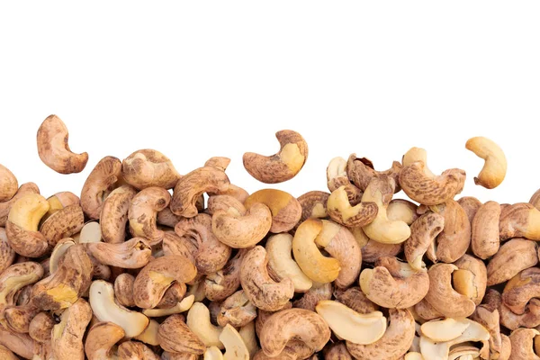 Roasted cashew nut with Shell isolated on white background — Stock Photo, Image