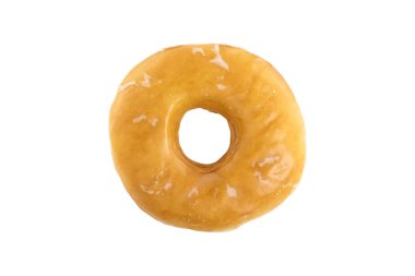 Beyaz arka planda izole edilmiş şekerli donut.