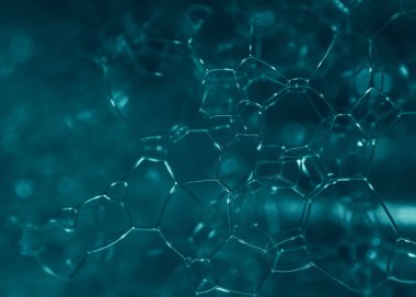 Sabun köpüğünün yakın plan görüntülerinin makro görüntüleri