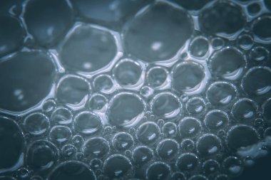 Makro sabunlu su kabarcıkları yakın çekim vurdu