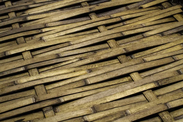 Zbliżenie Naturalnej Bambusowej Podłogi Ścieżce — Zdjęcie stockowe