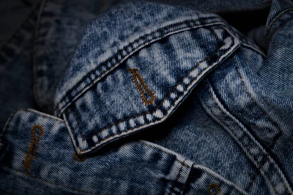 Una Tasca Jeans Jeans Tendenza Close — Foto Stock