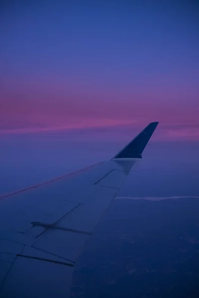 Východ slunce z letadla — Stock fotografie