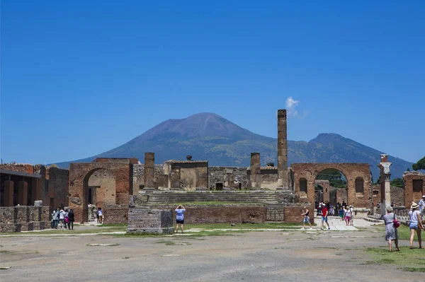 Pompeia, uma antiga cidade romana perto da moderna Nápoles, Itália — Fotografia de Stock