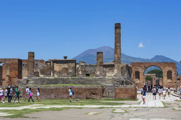 Pompeia, uma antiga cidade romana perto da moderna Nápoles, Itália — Fotografia de Stock
