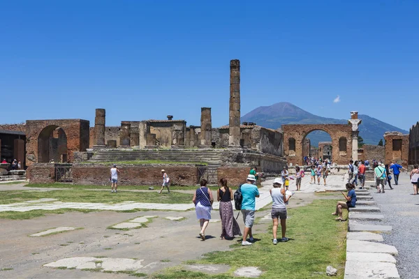 Pompeia, uma antiga cidade romana perto da moderna Nápoles, Itália — Fotografia de Stock